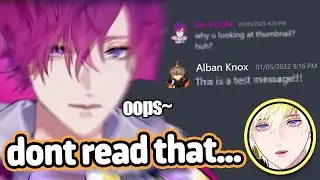 Uki accidently reads Alban's discord message on stream