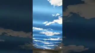 натежной потолок русунок небо