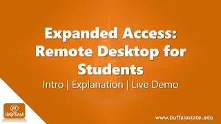 Remote Desktop Access for Students - Overview & Live Demo