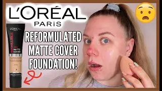 REFORMULATED?! NEW LOREAL 32H MATTE COVER FOUNDATION FIRST IMPRESSIONS 🤔 | makeupwithalixkate