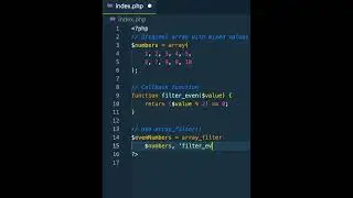 🧹 Streamline Your PHP Arrays with array_filter() #phparrays  #codingshorts  #codingtips #php