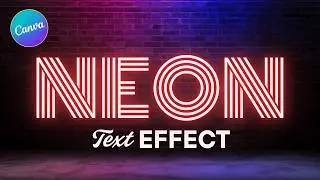 Create AMAZING Glowing Neon Text Effect in Canva | Typography Tutorial