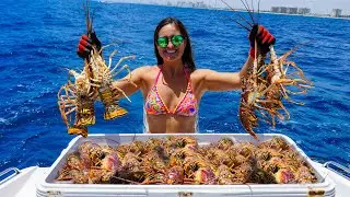 DIVING for LIMITS of LOBSTER!! Catch, Clean, & Cook!! Florida Mini Season