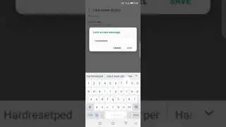 Infinix Note 7 Lock Screen Message