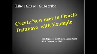 26. Create New user in DBMS with Example
