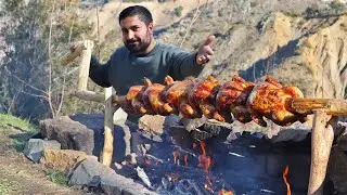Juicy Grilled Chicken On A Spit / How To Cook a Whole Chicken