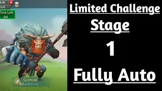 Lords mobile Limited Challange Barbarian stage 1 fully auto|Barbarian stage 1 Fully Auto