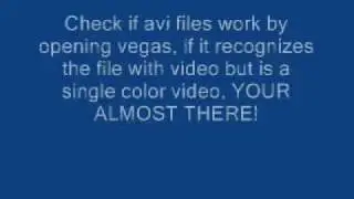 SONY VEGAS 8.0 AVI single / one color fix