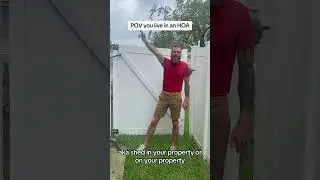 YOU ARE NOT ALLOWED A SHED - says HOA guy
