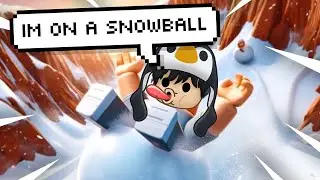Noob Vs Grow Snowball Race 🎿 | I ride on a big snowball