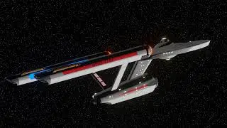 star trek TOS fly by