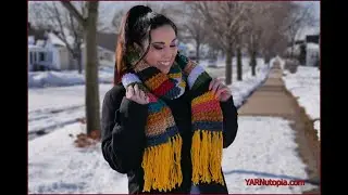 How to Crochet Tutorial: DIY Winter Stripes Scarf by YARNutopia