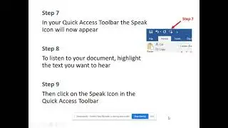 Using the read-aloud feature in MS Word