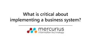 What Is Critical About Implementing A Business System? - Mercurius IT