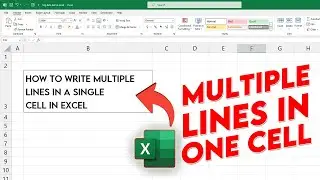 How to write multiple lines in one cell in Microsoft Excel