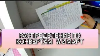 РАСПРЕДЕЛЕНИЕ ДЕНЕГ ПО КОНВЕРТАМ N 2 ЗА МАРТ МЕСЯЦ