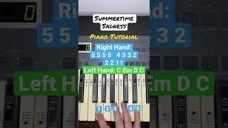 Summertime Sadness Piano Tutorial 🎹 #piano #tiktok