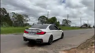bmw f90 m5 lci with m performance exhaust launch