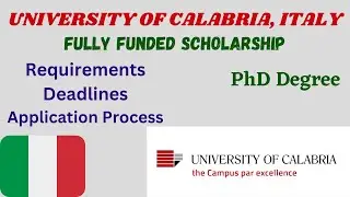 UNIVERSITY OF CALABRIA/ Requirements/ Deadline/ Application Process