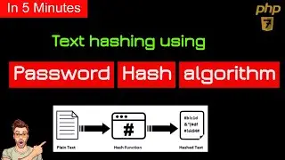 coding password hashing on input text using PHP7 | password hash |password hash algorithm in php