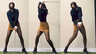 Great backswing top position! KLPGA Kim Bo-seok pro's golf swing!