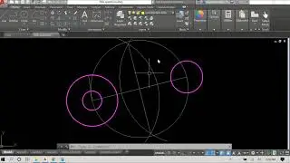 AutoCAD Tutorial: How to construct 2 external tangents to 2 unequal circles. (Technical Drawing)
