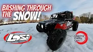 RC Bashing through the snow with the Lost Hammer Rey #rccar #rctruck #rcbashing