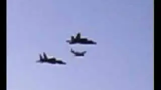 P-51,F-22,F-15 Rare Formation Flight
