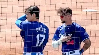 Shohei 💇🏻‍♂️大谷 翔平 & Andy Pages Hair Game Strong 😅 3/3/24