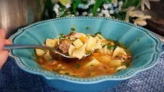 Uzbek soup mampar