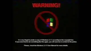 Windows 3.11's Anti-Piracy Screen