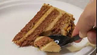 Cutting Cake with Spoon Footage Video