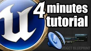 UE 4 Minutes TUTORIAL - Widgdet Blueprint Slider Sound, with interactive pitch and volume.