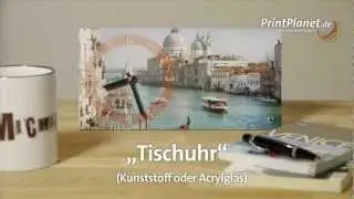 Design-Tischuhr mit eigenem Foto