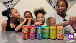 Trying sour Warheads snack!!!