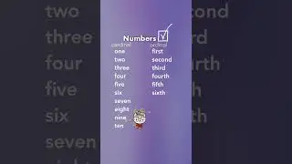 ЧИСЛИТЕЛЬНЫЕ: количественные и порядковые  / Cardinal & ordinal numbers