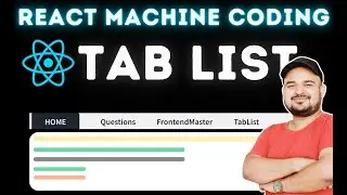 React Tab List Component - EP1 | React Machine Coding Series by Frontend Master #reactjs