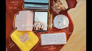 🍏 asmr | unboxing iPad Air 4 + apple pencil 2nd gen + logitech k380 + accessories 💛 with gabby 🐋