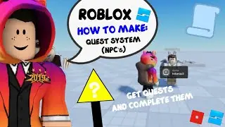 ROBLOX STUDIO | How to make a Quest System (NPC Interactive!) [Repeatable Quests!]