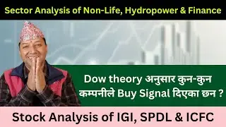Sector Analysis of Non-Life, Hydro & Finance/Dow theory अनुसार कुन-कुन कम्पनीले Buy Signal दिएकाछ्न?