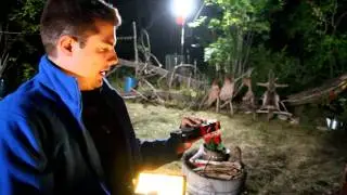 Cammon Randle DP on set..  Night time scene talking about the lighting setup