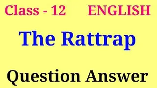 The rattrap question answer | flamingo chapter 4 question answer | the rattrap important  questions