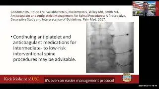 Anticoagulant/Antiplatelet Medication Management Prior to Interventional Spine Procedures