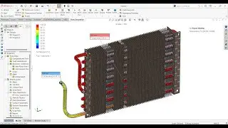 Solidworks flow simulation CFD Analysis of hot water flow temperature in the radiator
