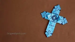 How to Fold an Origami Cross - Version 1