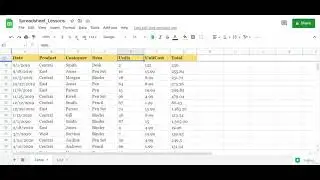 4.1 Freezing rows and columns