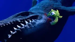 ONE SMALL FISH DEFEATS A MOSASAURUS?! - Feed and Grow Fish - Part 52 | Pungence