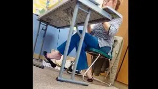 Full video on my patreon (candid teacher shoeplay) 