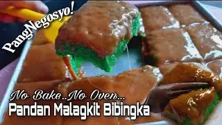 No Bake,No Oven Pandan Bibingka Malagkit / PangNegosyo / bake by mama jhane