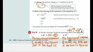 EnVision Algebra 2 Lesson 5-1: nth Roots, Radicals, Rational Exponents - Examples 1-6